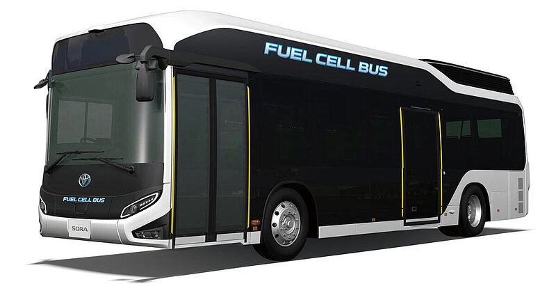 Brennstoffzellenbus Toyota Sora noch sicherer unterwegs